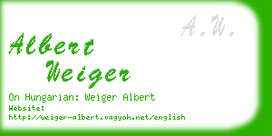 albert weiger business card